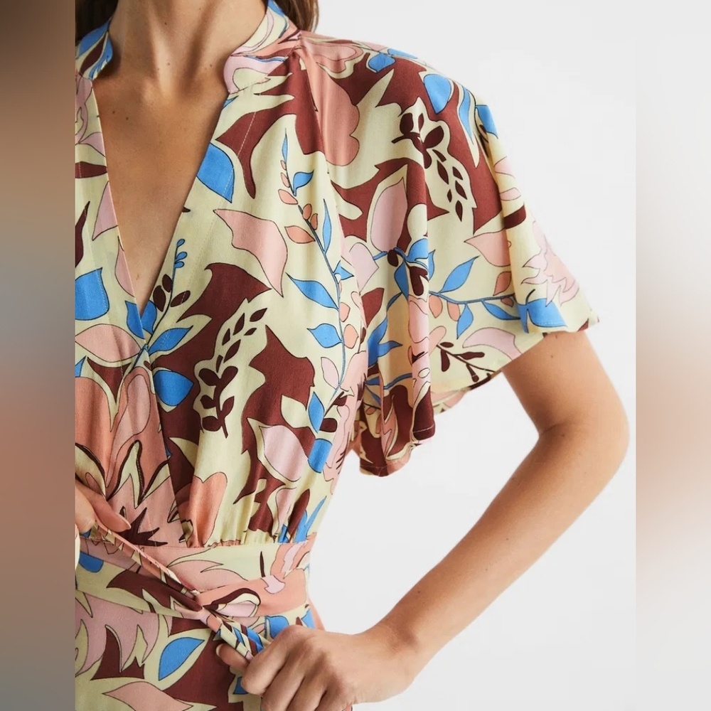REISS | $330 Kara Floral Mini Dress - Picture 5 of 7